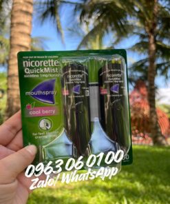 Xịt Cai Thuốc Lá Nicorette QuickMist 1mg Vị Trái Cây 2 Tuýp (2x150 lần)