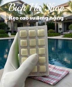 Kẹo cao su cai thuốc lá Nicotette 4mg vị bạc hà Icy vỉ 15 viên