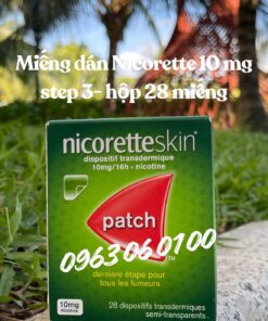 Miếng Dán Cai Thuốc Lá Nicorette Invisipatch 10mg Step 3 (Hộp 28 Miếng)