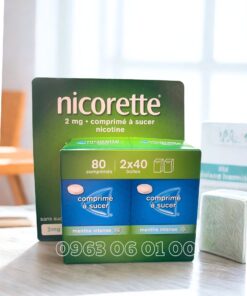Viên Ngậm Cai Thuốc Lá Nicorette Lozenge 2mg Chính Hãng (Hộp 80 Viên)