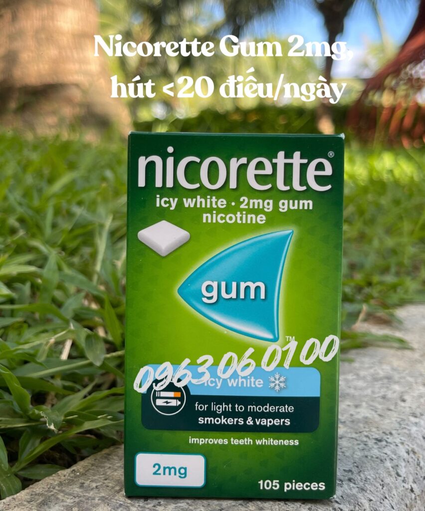 Nicorette gum 2mg Icy white