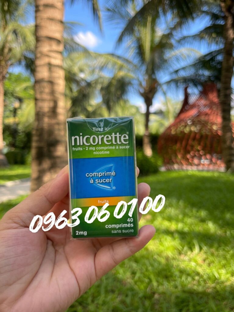 kẹo ngậm cai thuốc nicorette 2mg 40 viên