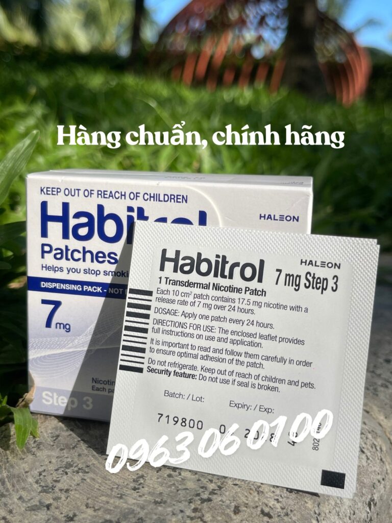 Miếng dán cai thuốc lá Habitrol 7mg step 3 chính hãng