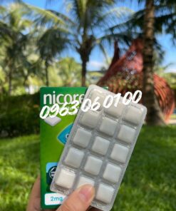 Kẹo Cai Thuốc Nicorette 2mg Vị Bạc Hà Lẻ 15 Viên (1 Vỉ)
