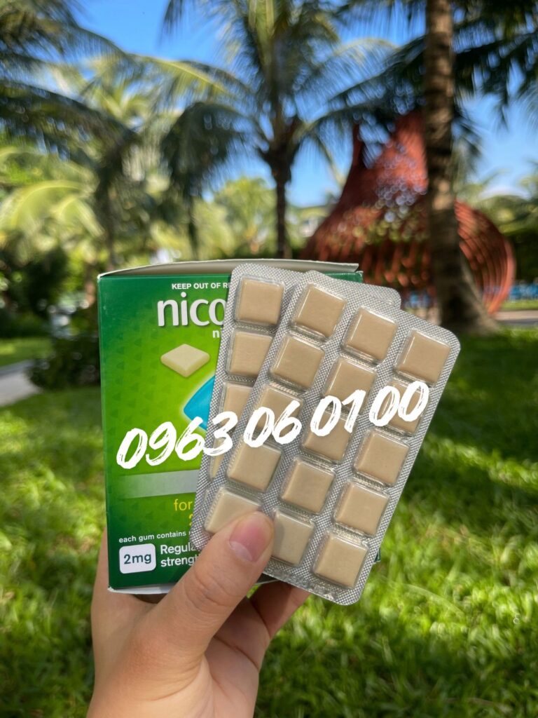 kẹo cai thuốc nicorette gum 2mg không đường