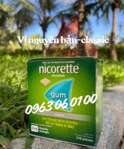 Kẹo Cai Thuốc Nicorette Gum 2mg Không Đường (Hộp 210 Viên)