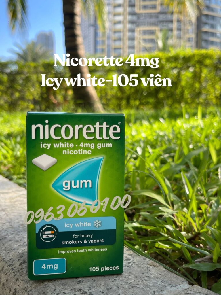 Nicorette gum 4mg Icy white