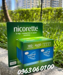 Kẹo Ngậm Cai Thuốc Nicorette Lozenge 2mg Vị Icy Mint 160 Viên