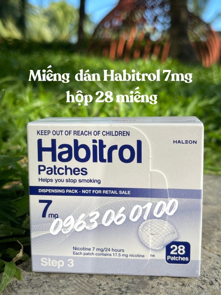 Miếng Dán Cai Thuốc Lá Habitrol 7mg Step 3 Hộp 28 Miếng