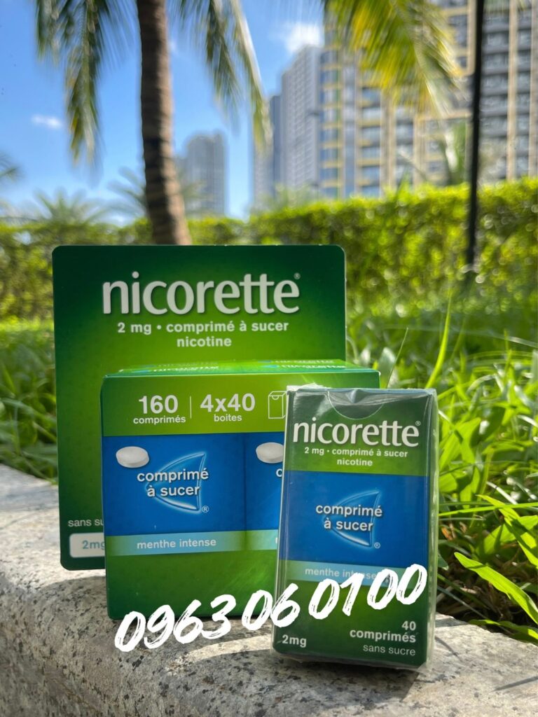 Kẹo Ngậm Cai Thuốc Nicorette Lozenge 2mg Vị Icy Mint