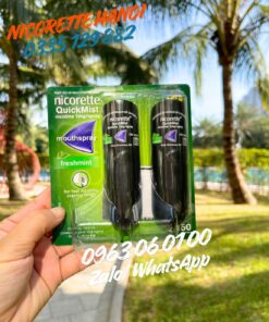 Xịt Cai Thuốc Nicorette QuickMist 1mg Vị Freshmint 2 Tuýp