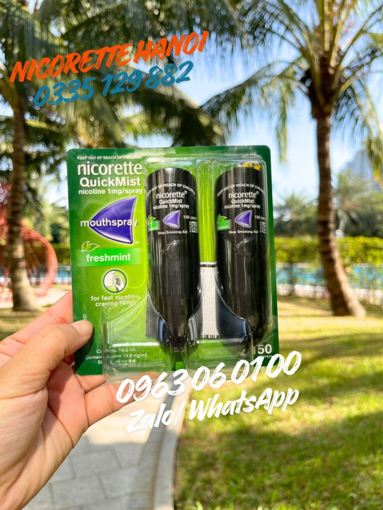xịt cai thuốc nicorette quickmist 1mg vị freshmint